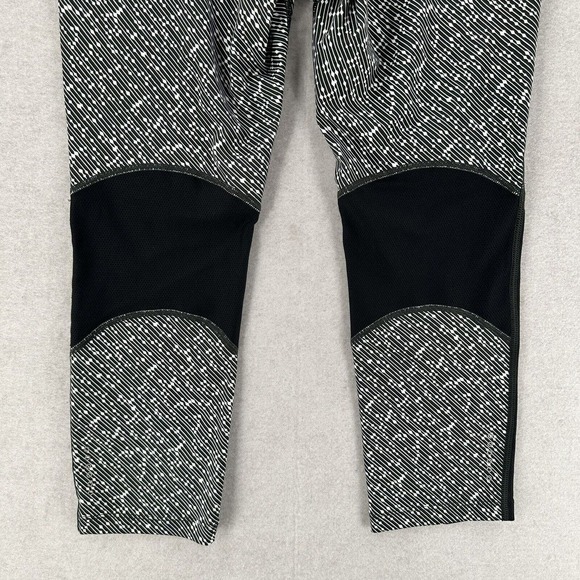 Nike Women Black White 7/8 Length Leggings Mesh Panels Yoga Pants Womens‎ Med - Picture 6 of 11